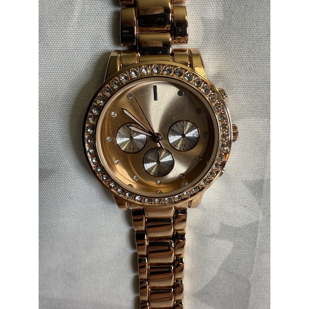 A’la Mode Diamante Rose Gold Watch Boxed